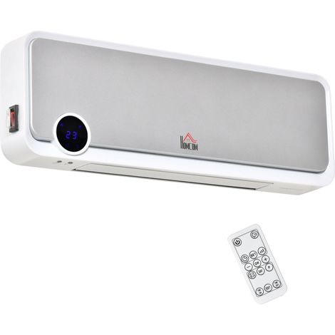 Calefactor mural de 2000 W con mando a distancia, 3 modos de funcionamiento, pantalla LED y temporizador de 12 horas. (1/5)