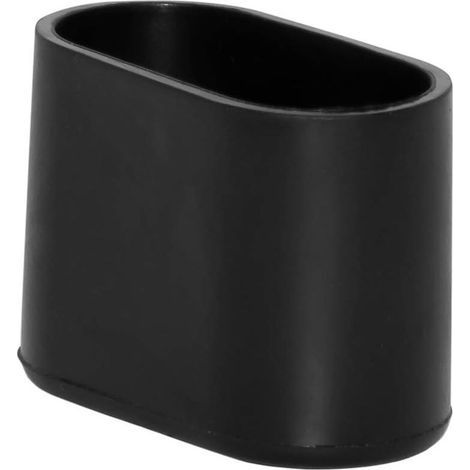 Lot de 8 Embouts de Pieds de Chaise en PVC Souple Non marquants pour protéger Le Sol des Meubles ou des Tables 20 x 40 mm, 13/16" x 1-9/16", Noir, ovales (1/5)