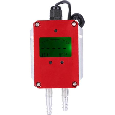 Transmetteur de pression d'air numérique LCD 24V CC 4-20mA, capteur intelligent pour ventilation de salle, 0-1,5kPa (1/4)
