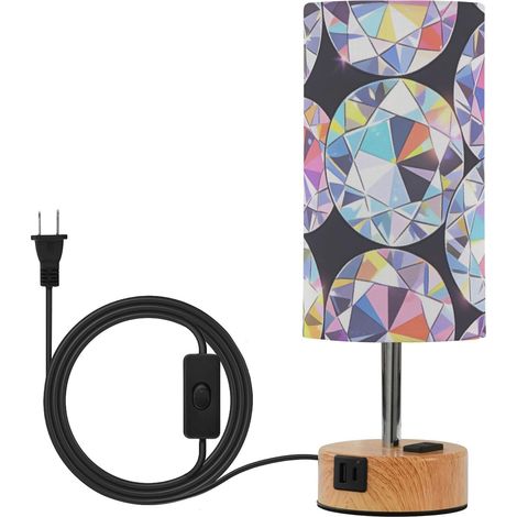 Yuiboo Petite lampe de table hologramme 79dense pour chambre à (1/5)