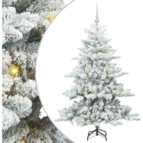 Sapin de Noël artificiel, à branches mobiles, blanc, 150 cm (1/5)