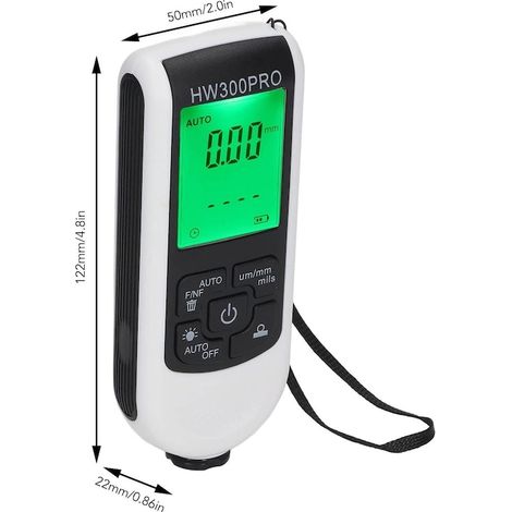 Tester professionale per la misurazione della vernice in componenti automobilistici, ABS, bianco (1/5)