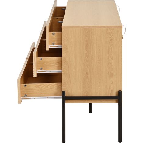 Armoire, texture 3D, six tiroirs. Conçue pour les pièces à vivre et les salles à manger. Meuble multifonctionnel servant à ranger des objets divers. (1/5)