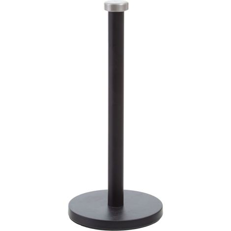 Interiors by Premier Matt Black Kitchen Roll Holder, Stylish and Stable Holder for Kitchen Roll, Kitchen Paper Towel Holder