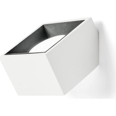 TECNICO Lampada Applique Da Parete Nasso 1 Luce Quadrata Nero