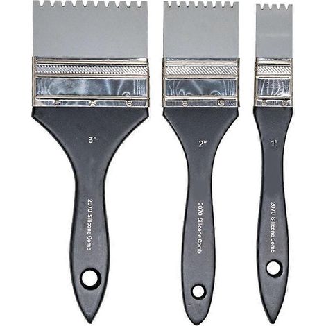 Flacher, flexibler Silikonpinsel für Kunst und Handwerk, Acryl- und wasserbasierte Farben, Malwerkzeuge für DIY-Projekte (1/5)
