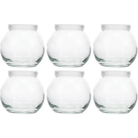 Lot de 6 bouteilles en verre pour yaourt, pudding et gelée (couleurs assorties) (1/5)