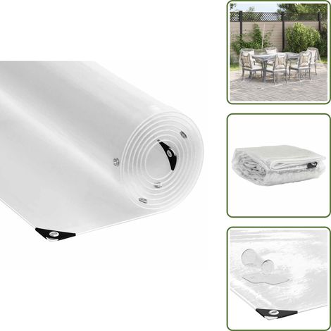 vidaXL Bâche transparente avec œillets 3x3 m PVC (1/5)