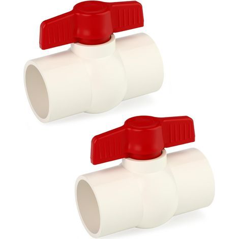 2-teiliges Kugelventil, 32 mm PVC, korrosionsbeständig, 1,6 MPa Druck, für Schwimmbecken und Rohrleitungen (1/5)