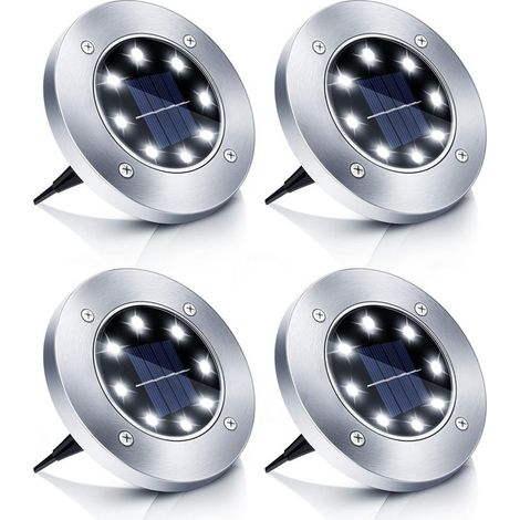 12LED Solar Floor Light Outdoor Garden IP65 Waterproof Outdoor Solar Light Cold White (1/5)