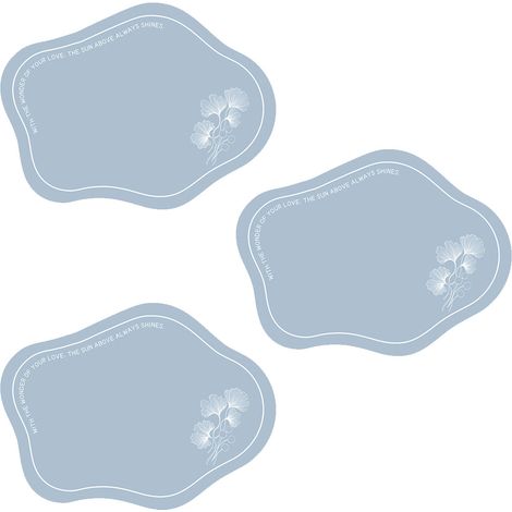 3 sets de table isolants en PVC, 30x40 cm, antidérapants, résistants à la chaleur, faciles à nettoyer, pour intérieur (1/5)