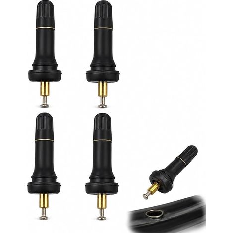 4 x TPMS Pressure Sensor Valve, Compatible with Monitoring System (1/5)