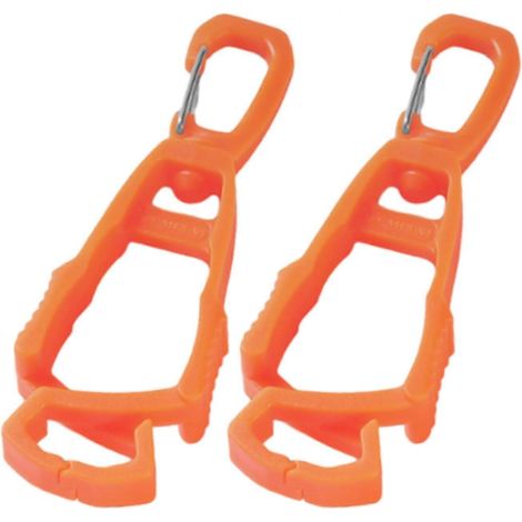 Lot de 2 pinces porte-gants clips de ceinture de travail pour chantiers modèle portable A (1/3)