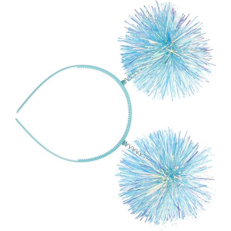 Bandeau à pompons, accessoire de fête d'anniversaire, en plastique, forme de ressort, 0,00 x 21,00 x 2,00 cm, 1 pièce (1/4)