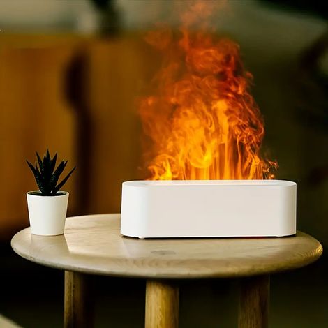Mini Diffuseur D'arôme D'air De Flamme De 7 Couleurs, Humidificateur De Flamme, Nouvelle Lumière D'ambiance Populaire Pour La Chambre À Coucher De Ménage (1/3)
