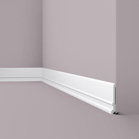 Zócalo NMC FD21 WALLSTYL Noel Marquet Moldura decorativa diseño moderno blanco 2 m