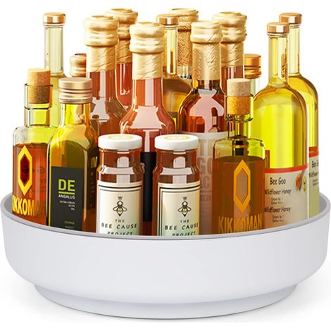 Rangement à épices Rotatif, [Rotatif à 360 °] Plateau tournant cuisine rangement,organisateur epices pour rangement de cuisine(26cm/10,2in) (1/5)