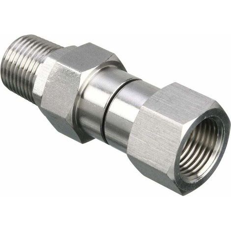 Nettoyeur haute pression pivotant 3/8 NPT filetage mâle raccord acier inoxydable 4500 PSI (1/4)