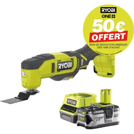 Pack RYOBI Multitool 18V One+ RMT18-0 - 1 Batterie 4.0Ah - 1 Chargeur rapide RC18120-140 (1/5)