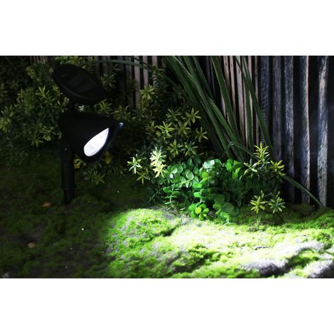 Spot solaire 9lm à piquer, éclairage directionnel pour plantes, arbustes ou entrée de jardin (1/5)