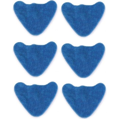 Paquete de 6 fundas para fregona VAX S86-CCM-3 S86-MC-C S86-SF-B S86-SF-C - 31x24cm Azul -Crezuo