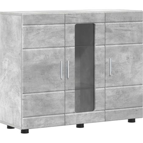 Maison Exclusive - Armario de Madera Gris Concreto 88,5 x 30,5 x (1/5)