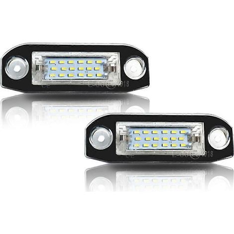 Lot de 2 éclairages de plaque d'immatriculation à LED blanches sans message d'erreur pour S80 XC90 S40 XC60 S60 C70 V50 XC70 V70 (1/5)