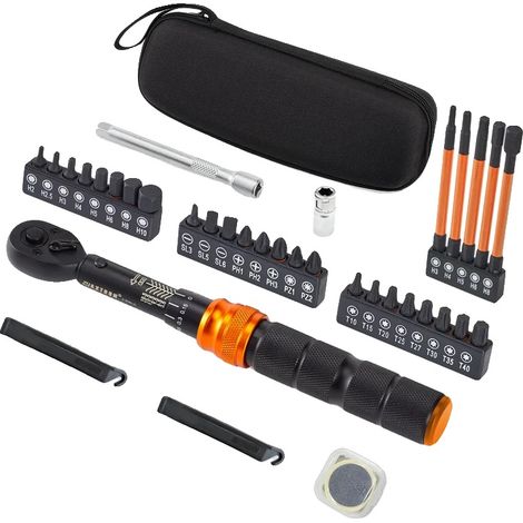 Clé dynamométrique, entraînement 1/4 pouce, plage de 2-20 Nm, 35PCS (1/2)