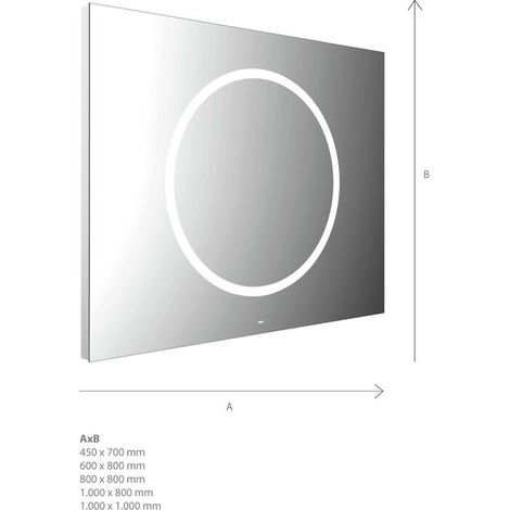 emco MI 240 Miroir lumineux LED, 2 découpe lumineuse ronde, (1/2)