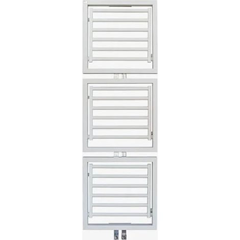 Sèche-serviette + tablette étendage - Blanc - 3 tablettes/ZXB - 818 Watt - BOXT/1509/480/ZXB