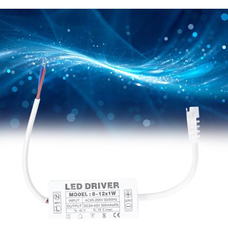 Driver LED à courant constant 300 mA, entrée AC85-265 V, sortie 24-42 V CC, connecteur de driver d'alimentation, transformateur pour lampe LED. (1/5)