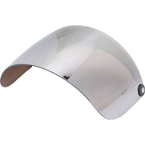 Visière de Casque Moto Anti-UV Interchangeable avec Système de Fixation Métallique Réglable - Argent (1/5)