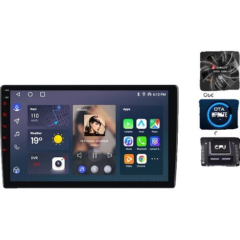 Autoradio, Touchscreen, Freisprecheinrichtung, kompatibel mit Kompaktlimousine 2008 2009 2010 2011 2012 2013 2014 2015 2016 2017, V1 Plus(6G 128G)4G (1/2)
