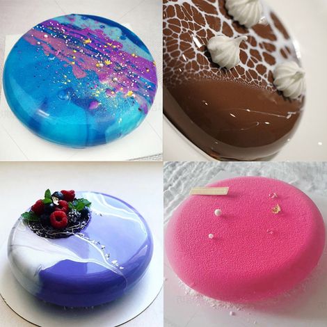 Moule à gâteau rond antiadhésif en silicone, compatible micro-ondes et congélateur. Convient pour la pâtisserie maison. Compatible micro-ondes et congélateur. (1/5)