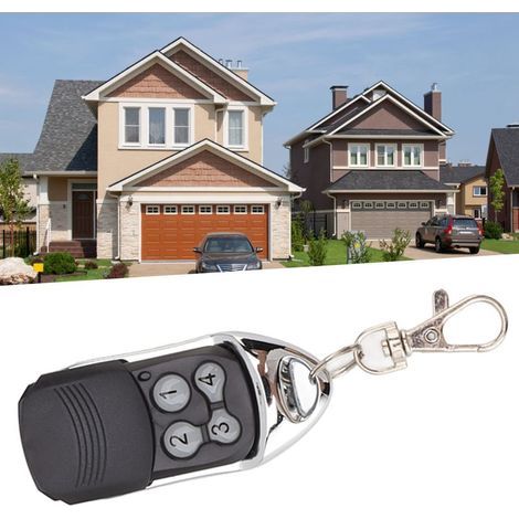 Télécommande Porte Garage avec Keychain [ABS 44g 4 Boutons] Programmable Sécurisée 433.42MHz Compatible Telis (1/5)