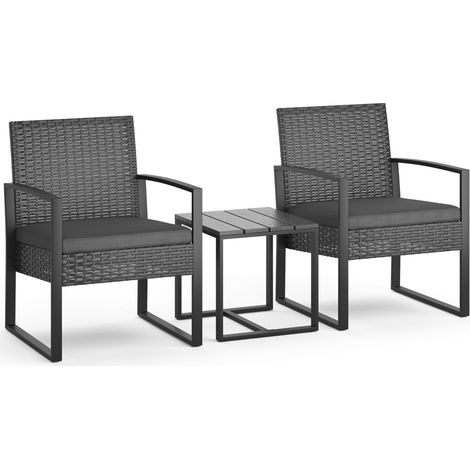 Conjunto de muebles de jardín , Antracita, 3 piezas, con mesa, OK-Living (1/5)