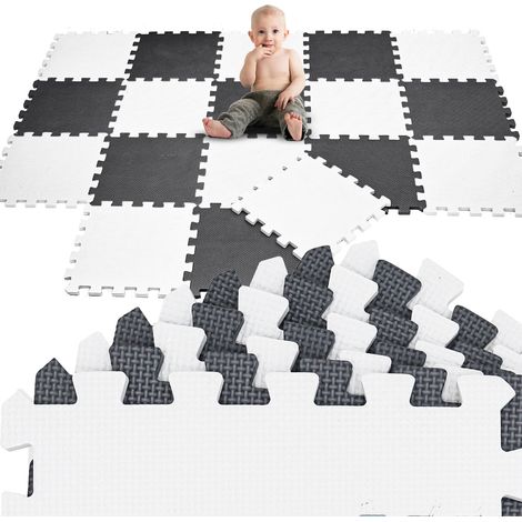 18 Pièces Tapis de Sol Bébé 30x30 Tapis Mousse Bebe Tapis de Jeux Enfant Pliable (1/5)