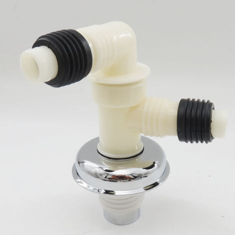 T-Stück für Waschmaschine, Anschluss für Bodenablaufrohr, Geruchsverschluss, Überlaufschutzvorrichtung, PVC-Abflussrohr für Balkon (doppelt verwendbar) (1/5)