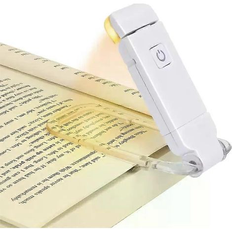 Mini-Leseleuchte mit Klemme, LED-Nachtlicht, USB-Ladefunktion, einstellbare Helligkeit, Augenschutz, tragbar (1/4)