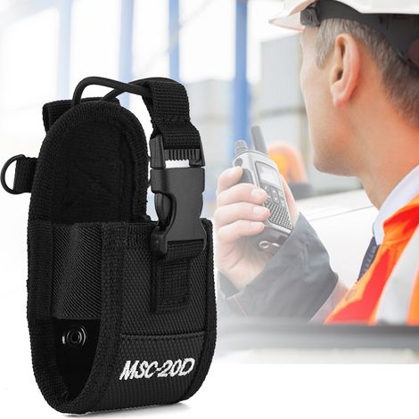 Étui de transport portable en nylon avec bandoulière pour talkie-walkie/radio bidirectionnelle (1/5)