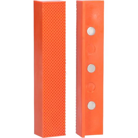 Lot de 2 embouts de protection mâchoires établi ABS rainures en V aimantés 15 cm (1/5)