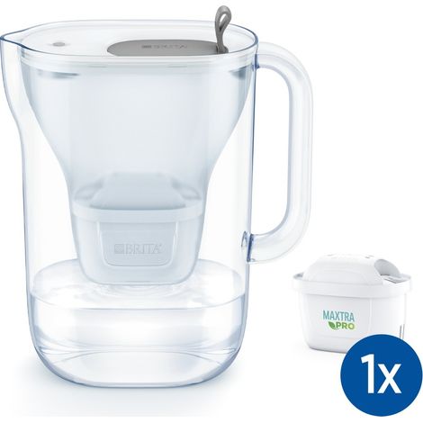 BRITA 1051449 Caraffa filtrante Style MAXTRA PRO All-in-1 2,4 L con LED Smart Light e coperchio ribaltabile colore Grigio (1/5)