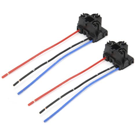 Aramox 2pcs Nylon & Cuivre H4 Ampoule Femelle, Support de Lampe avec Fil de Cuivre Résistant à la Chaleur Haute Plug And Play 12V. (1/5)