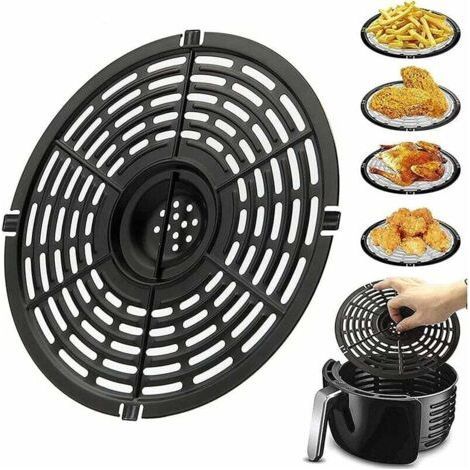 Tapis de cuisson réutilisables pour friteuse à air chaud, grilles de rechange avec revêtement antiadhésif pour la cuisson de grillades, viandes et légumes. (1/5)