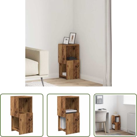 Holzwerkstoff - Eckschrank Altholz 25,5x25x55cm Holzwerkstoff (1/5)