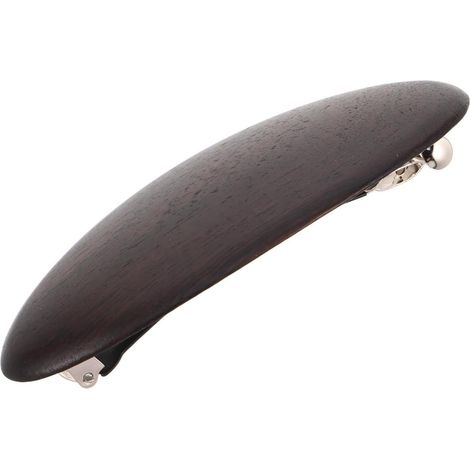 Vintage Oval Dark Wooden Hair Clip for Women (1/5)
