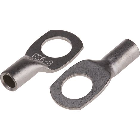 Cosses à œillet RS PRO, Non-isolé, 6mm², 8mm, 12.5mm