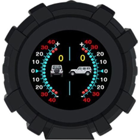 Affichage Tête Haute Voiture HUD LCD Multifonction avec GPS, Inclinomètre Numérique, Mesure d'Angle/Pente/Longitude/Latitude, Vitesse/Altitude/Boussole/Tension en Temps Réel (1/4)