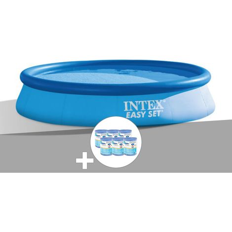 Kit piscine autoportée Intex Easy Set 3,66 x 0,76 m + 6 cartouches