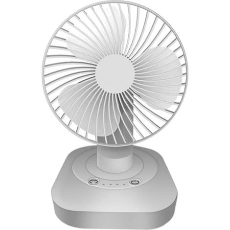 1 Mini ventilateur, rechargeable USB, 4 vitesses, oscillation 160°, silencieux, pour bureau, maison, table (1/5)